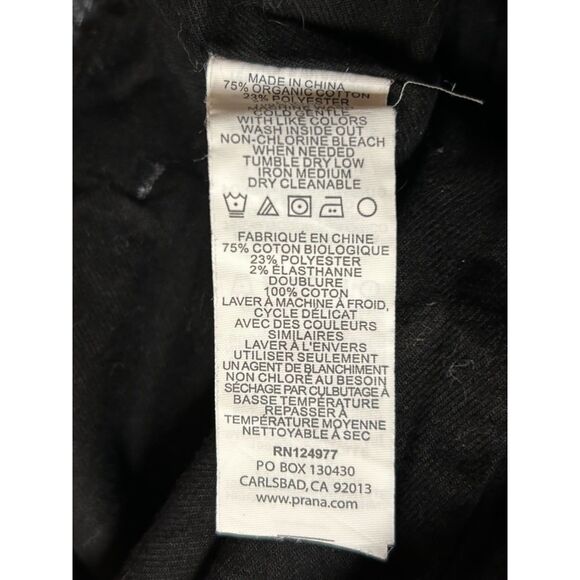 PrAna, Women's Lined Boyfriend Pants, Size 8, Black/Dark Blue, Used - Picture 5 of 9